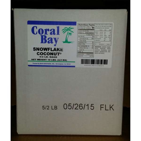 Coral Bay Coconut Snowflake 2lbs, PK5, Coral Bay, Mfr#: CB002
